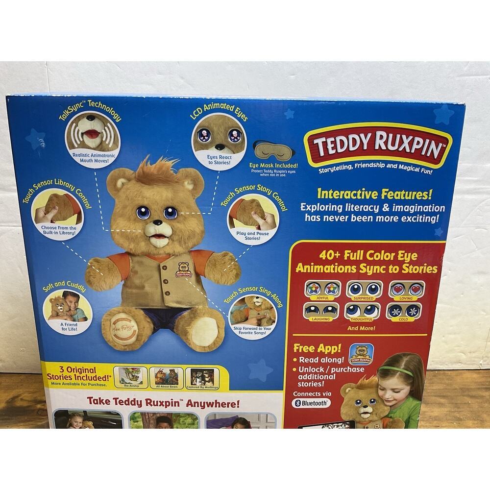 Teddy Ruxpin Talking Animatronic Bear 2017 LCD Eyes Bluetooth - Picture 8 of 12
